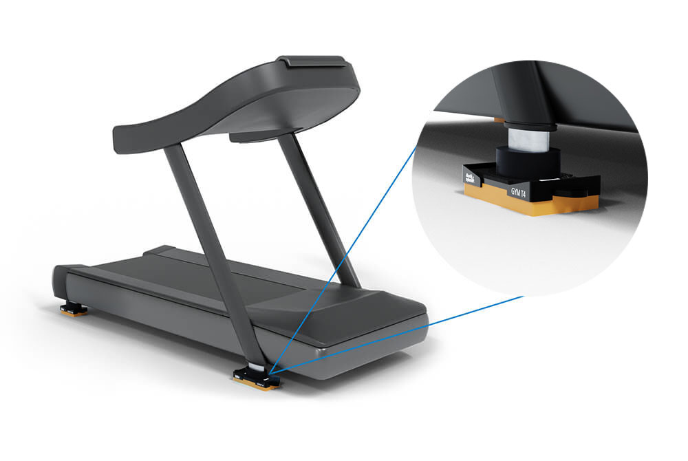 Akustik-fit anti-vibration mounts for gym and fitness equipment