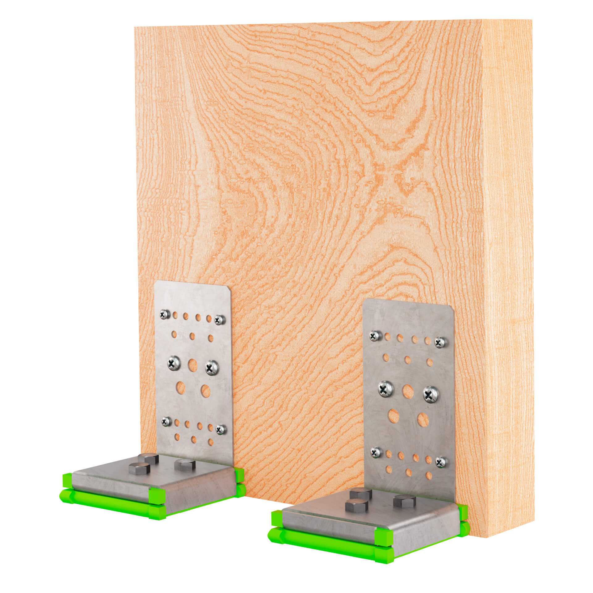 CLT Wall Sylomer vibration isolation connector for cross-laminated timber wall-to-floor joints